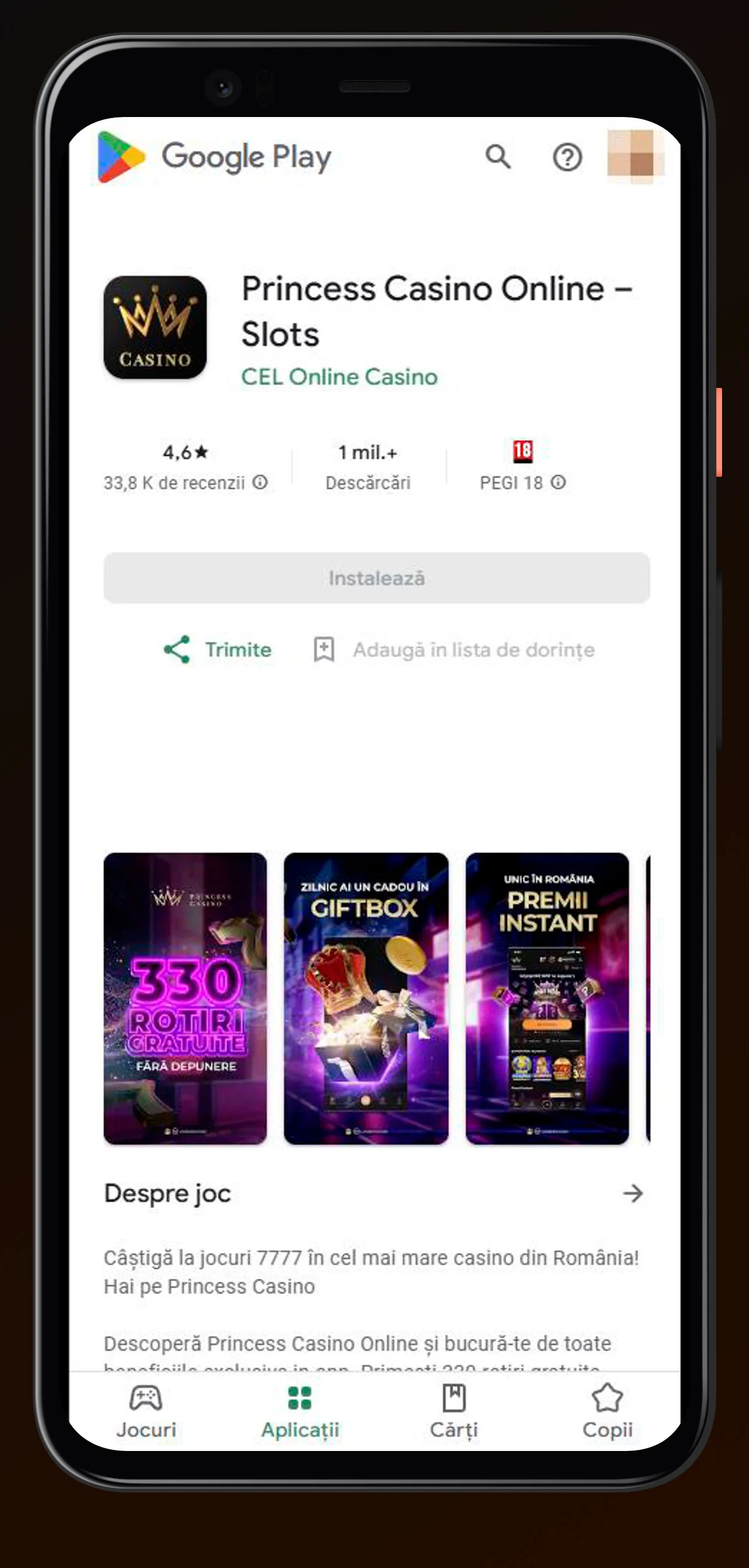 google play princesscasino app